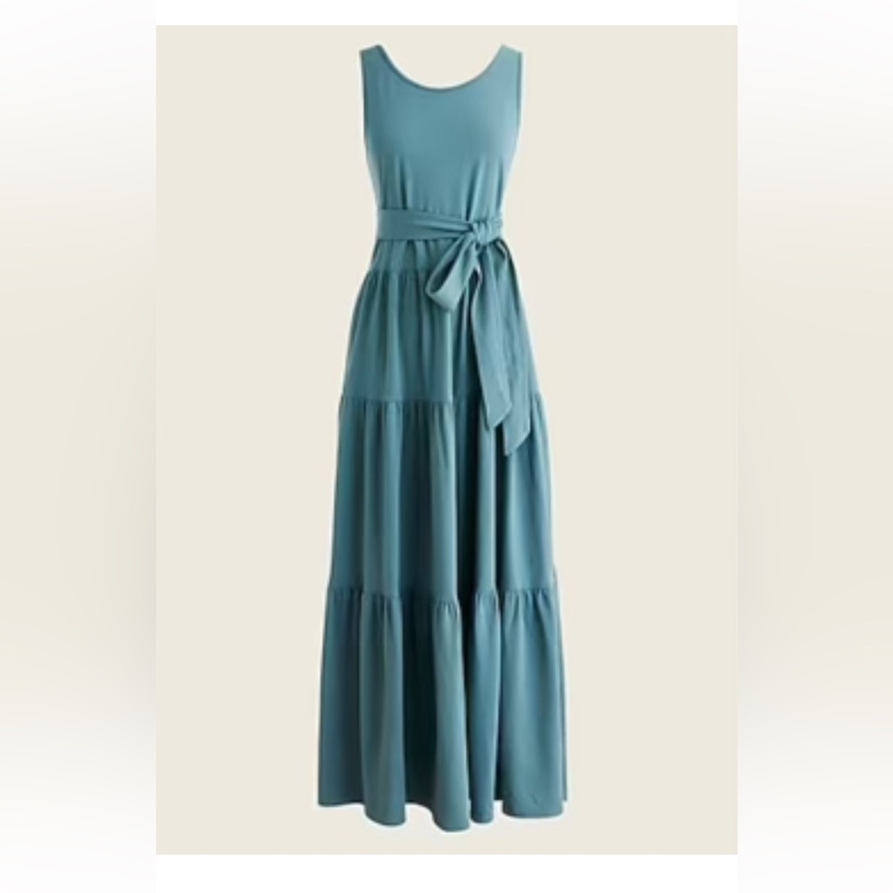 J. Crew Teal Sleeveless Maxi Dress